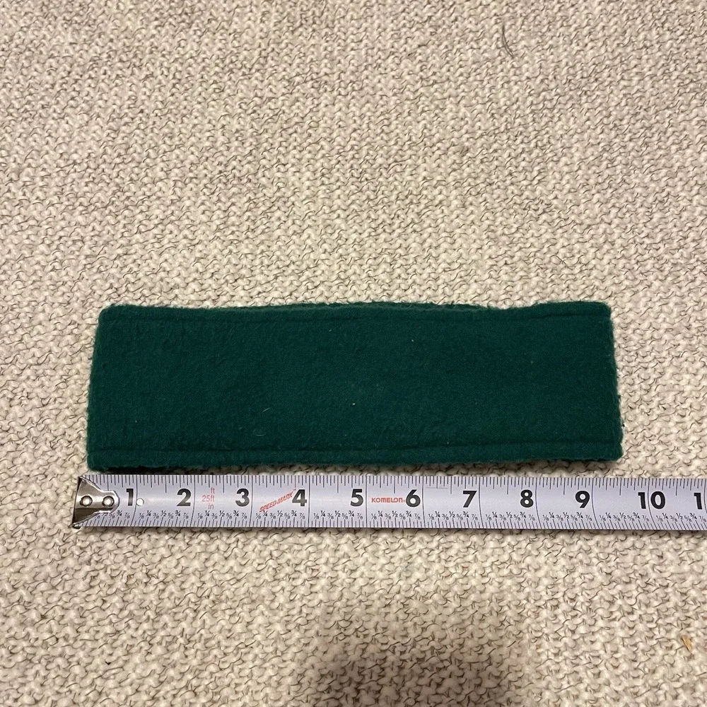TURTLE FUR Fleece Ear Head Band Warmer Ski Snow‎ Beanie Hunter Green Teal Vtg
